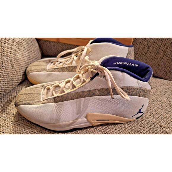 Air Jordan Retro‎ 15 White Silver Blue 11.5 Men\'s Used main image 8
